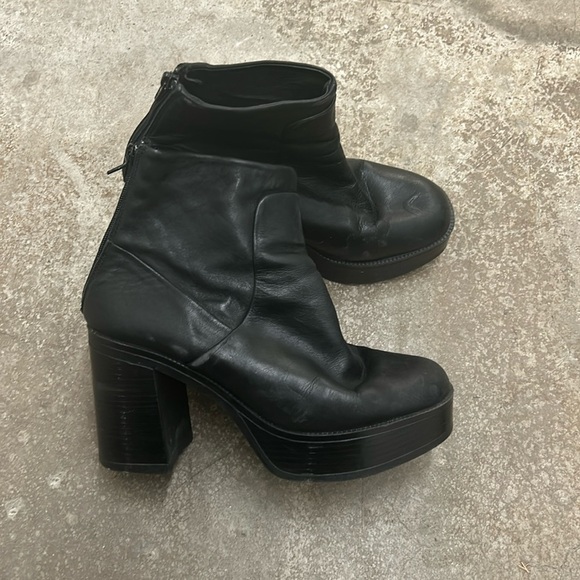 L intervalle platform leather booties - Picture 1 of 6